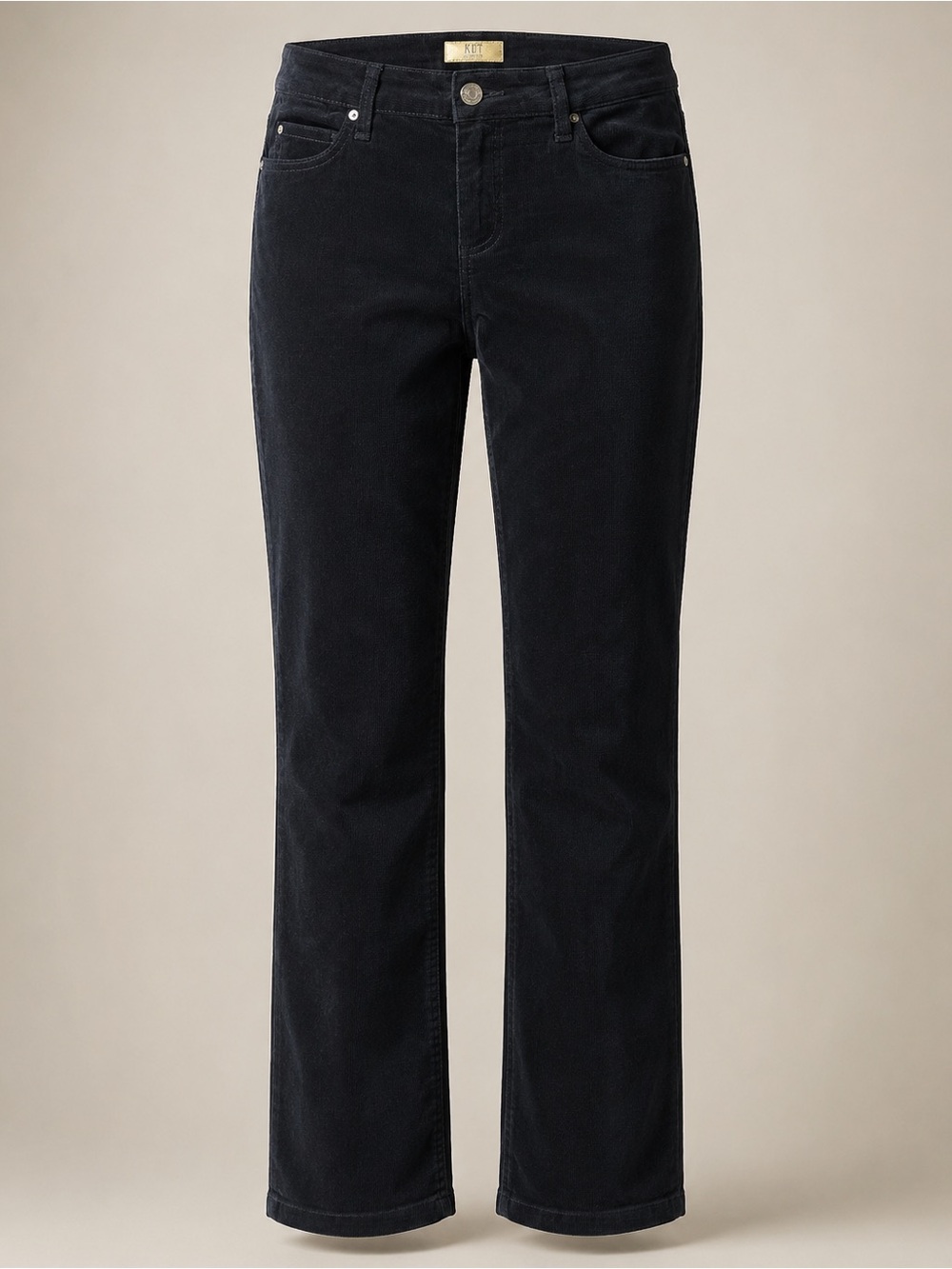 KUT from the Kloth Catherine Boyfriend Black Corduroy Pants Size 12